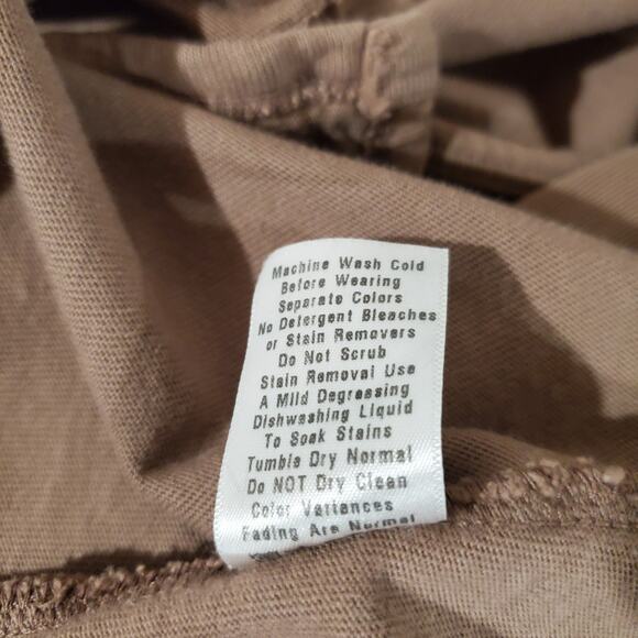 Fresh Produce Womens V-Neck Button 3/4 Sleeve Cardigan Size L Tan Cotton Neutral - Picture 8 of 10